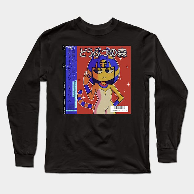 Vaporwave anime aesthetic girl video game Long Sleeve T-Shirt by KinseiNoHime